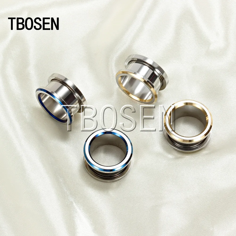 

Simple Style Ear Piercing Tunnels Screw Plugs Body Jewelry Stainless Steel Gauges Expander Earrings Stretcher Fashion Gift