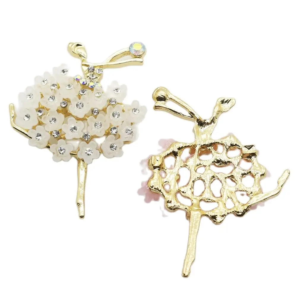 2 шт./лот 50*35 мм балетные металлические пуговицы для рукоделия и скрапбукинга