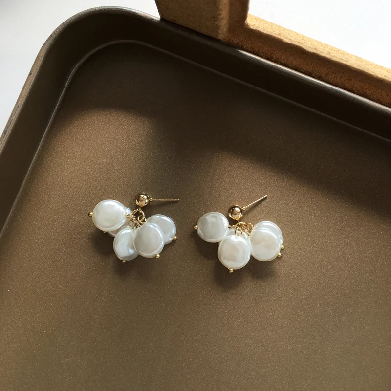 Милые ювелирные серьги Короткие стильные позолоченные женские темпераментные