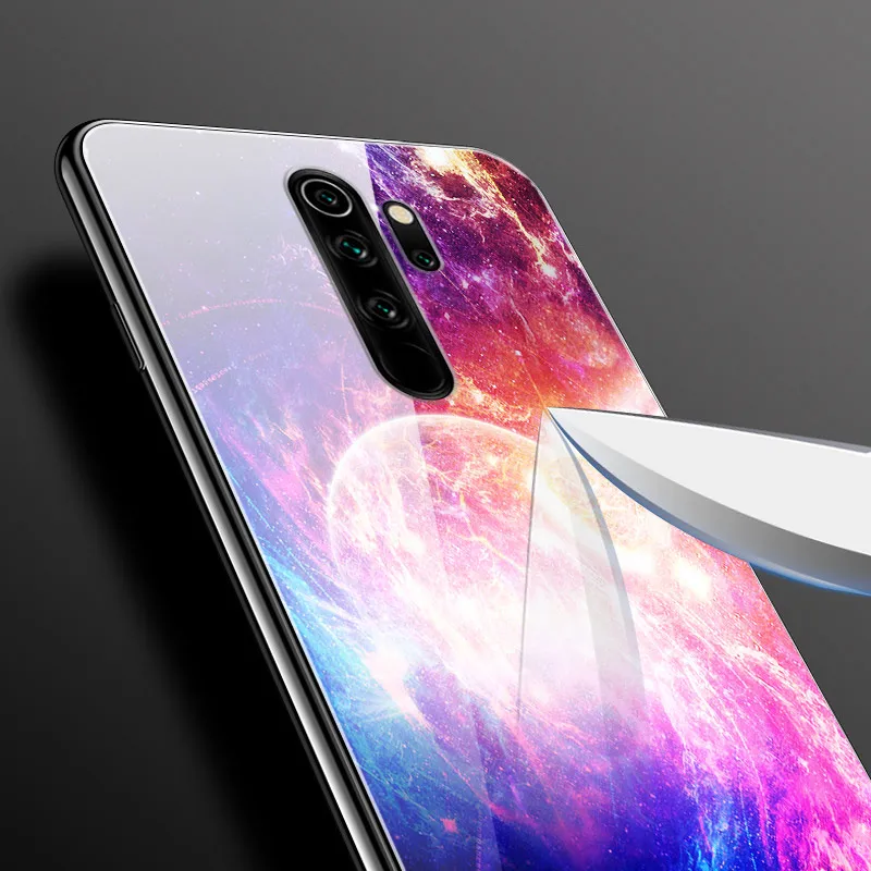 Redmi Note 8 Pro Чехол 6,53 ''стекло твердая задняя крышка для Xiaomi Redmi Note 8 Pro чехлы для телефонов силикон бампер Fundas Redmi Note8 8T