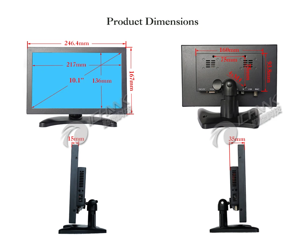 ZB101TC-56HD/10," дюймовый 1920x1200 1080p ips HDMI металлический корпус свободный привод десять-точечный емкостный сенсорный монитор ЖК-экран