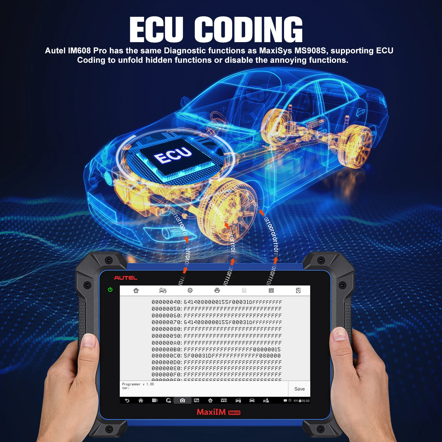 Программатор ключей Autel MaxiIM IM608 Pro с XP400Pro IMKPA IMMO программатор J2534 ECU для кодирования