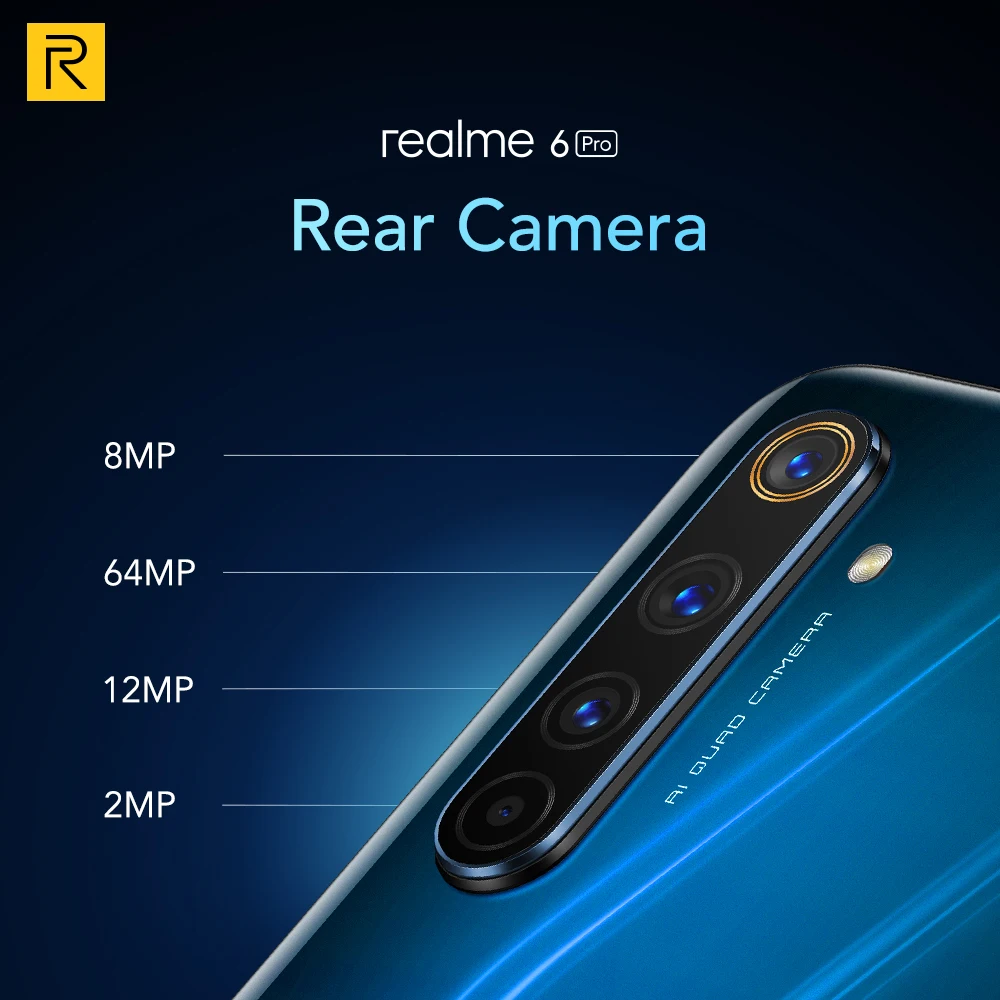 Смартфон realme 6 Pro 8 + 128 ГБ Snapdragon 720G 30 Вт 90 Гц 4300 мАч|Смартфоны| |