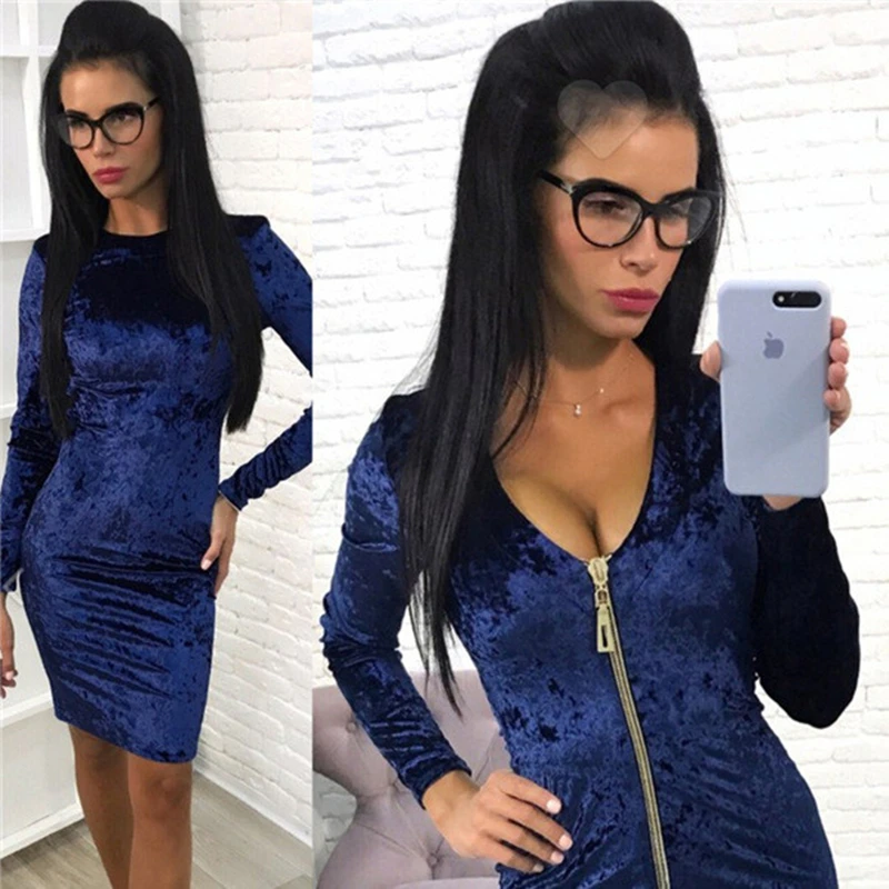 BornToGirl Осень зима 2020 женское сексуальное платье с длинным рукавом серое темно