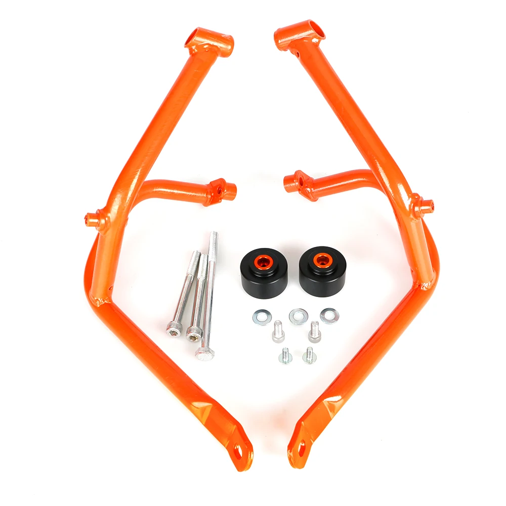 Для KTM Duke 125 200 Duke200 Duke125 2011- Крушение Бар защита двигателя бампер Защитная рамка слайдер оранжевый аксессуары