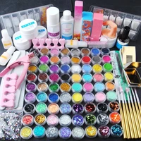 coscelia pro nail acrylic powder glitter manicure set uv gel nail art tools set acrylic nail kit brush nail tip decoration tools