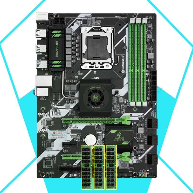 Материнская плата HUANANZHI X58 Deluxe с памятью большой марки 24G(3*8G) REG ECC купить детали для