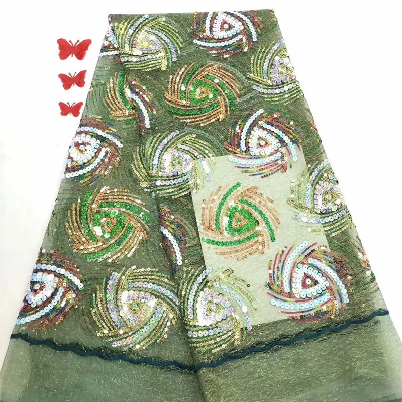 2020 новейшее французское кружево с блестками оранжевая ткань высокого качества