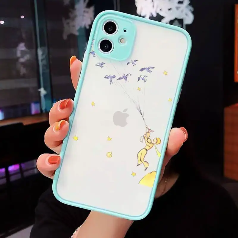 

Little Prince Phone Cases Matte transparent For blue iPhone 12 Mini 11 Pro XR XS Max 7 8 Plus X Back Cover