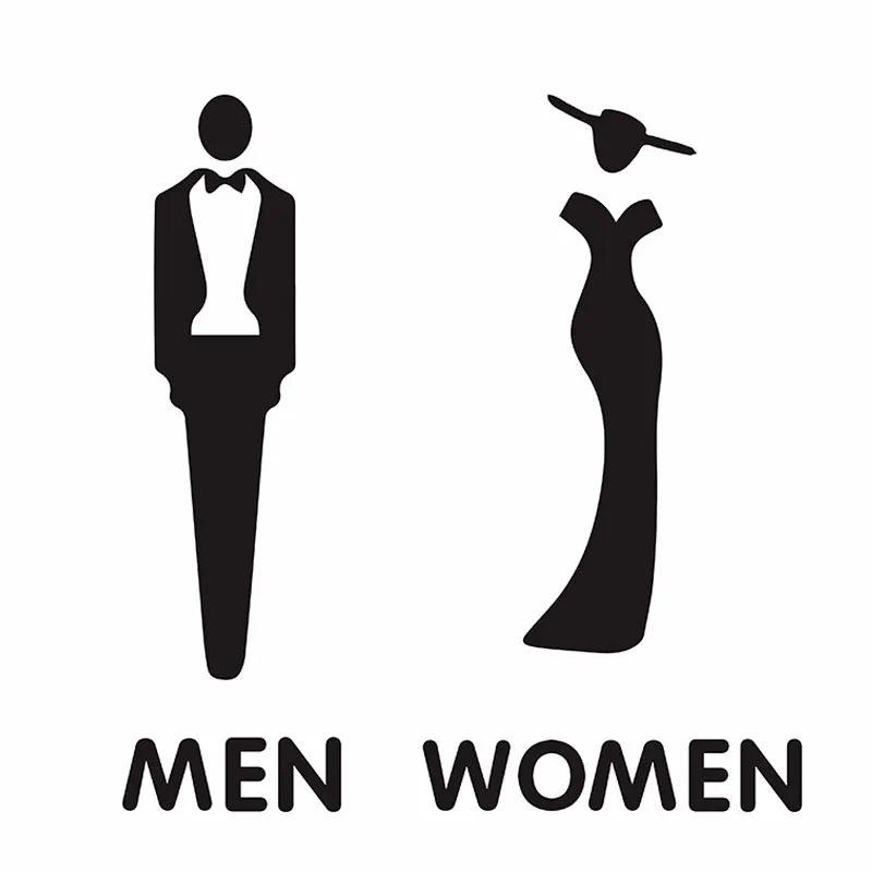 

Self-Adhesive Ladies Gentlemen Acrylic Symbol Toilet Signs for Hotel,Office,Home,Restaurant Work