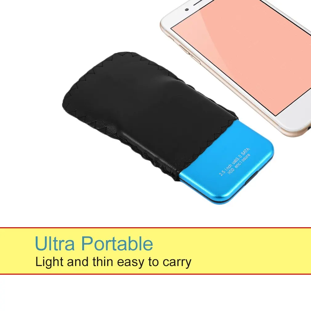 Professional 2.5 Inch USB 3.0 HDD Cover Case Hard Drive Disk SATA External USB3.0 Storage Enclosure ONLENY 5gbps Blue 3TB | Электроника