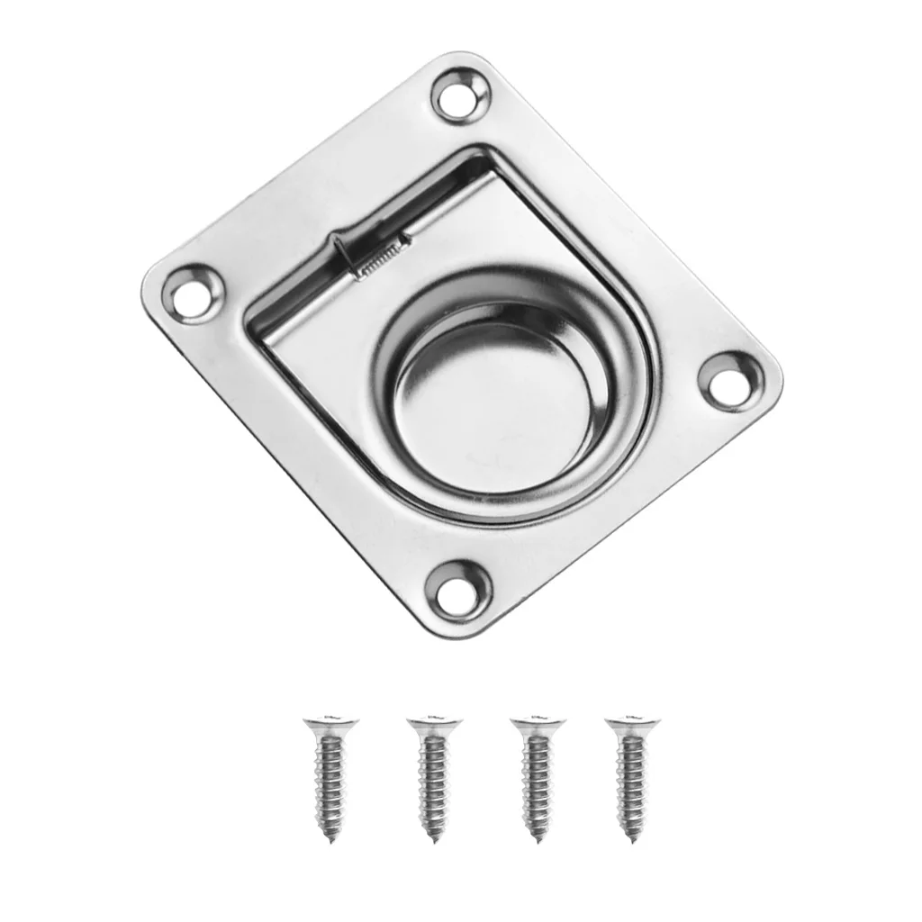 BRAND NEW Stainless Steel Boat Hatch Locker Flush Lift / Pull Ring Handle 56 x 66mm | Автомобили и мотоциклы