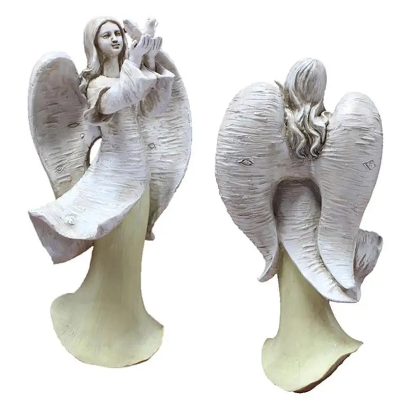 

3D Art Angel Resin Statue Crafts Gardening Decoration Outdoor Creative Lawn Decor Crafts For Home and Garden Decoration