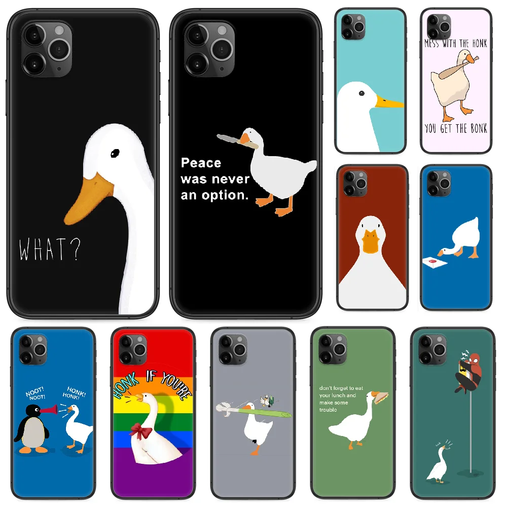 Чехол для телефона с изображением игры утиного гуся iphone 4 4s 5 5S SE 5C 6 6S 7 8 plus X XS XR 11 PRO