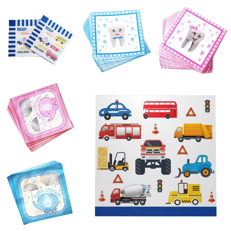 Салфетка одноразовая в виде слона для детской вечеринки 20 шт. | Дом и сад