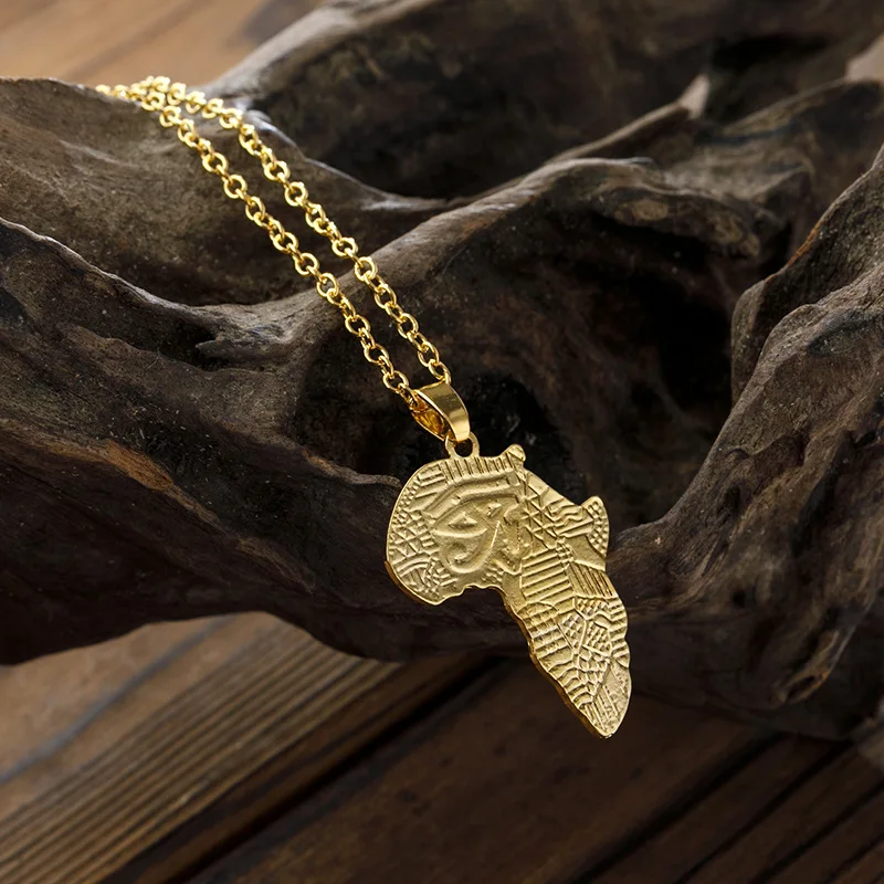 

Ancient Egypt Eye of Horus Creative Fashion Africa Map Pendant Necklace Engagement Wedding Women Jewelry