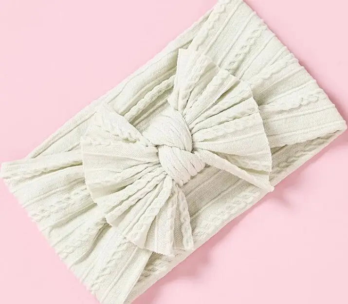 Футболки для новорожденных и детей вязаный нейлоновый детская чалма повязка на