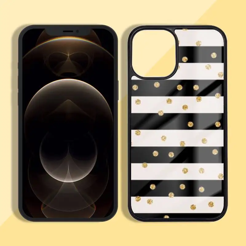 

Polka dots Art Silver Star Phone Case Silicone TPU+PC For iPhone11 12 mini Pro MAX 7 8 Plus X XR XS Samsung S20 10 9 8Plus ultra