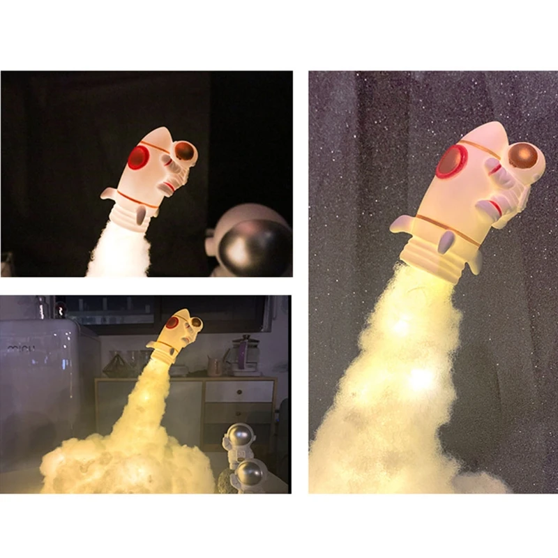 

Top Selling LED Colorful Night Light Home Decoration Clouds Astronaut Lamp With Rainbow Effect Children Night Ligh Drops