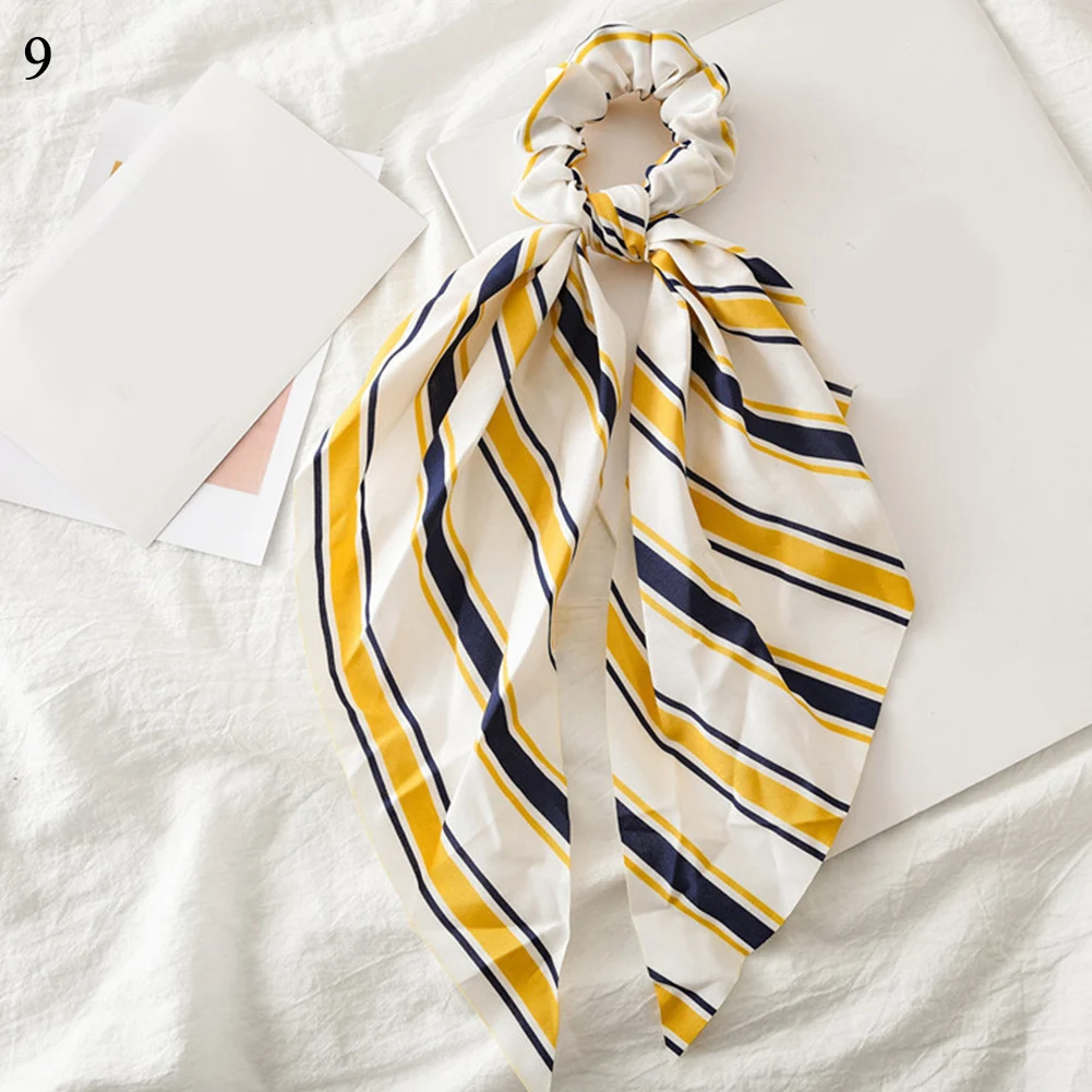 Резинки для волос женские в винтажном стиле резинки полоску с круглым бантом