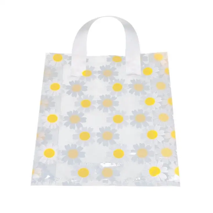 50 шт. прозрачный маленький переносной мешок для одежды с маргаритками Подарочный