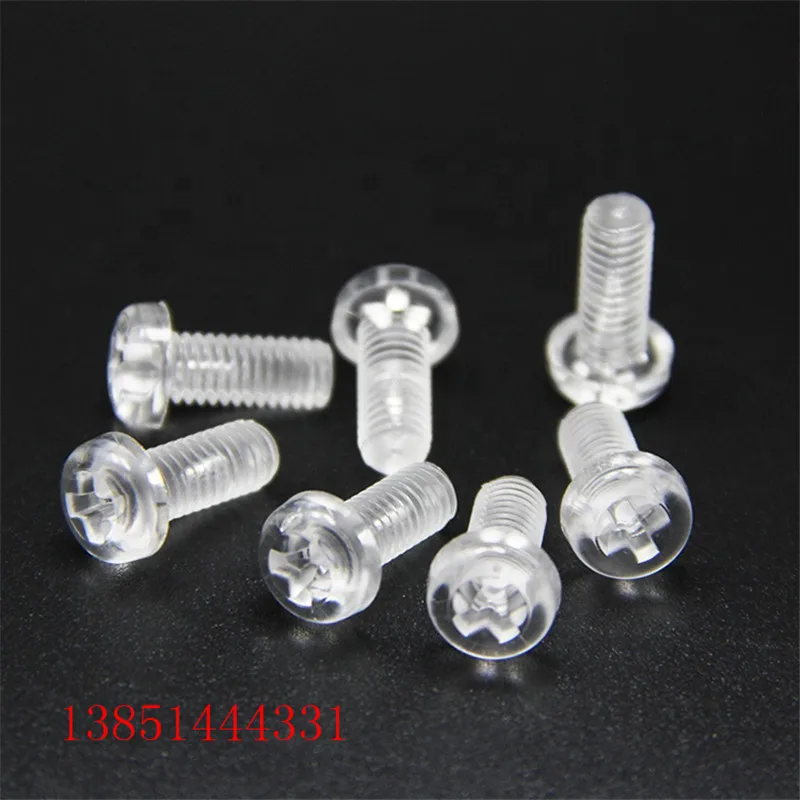 25 шт. M3 M4 акриловый прозрачный пластиковый крестообразный Винт с круглой
