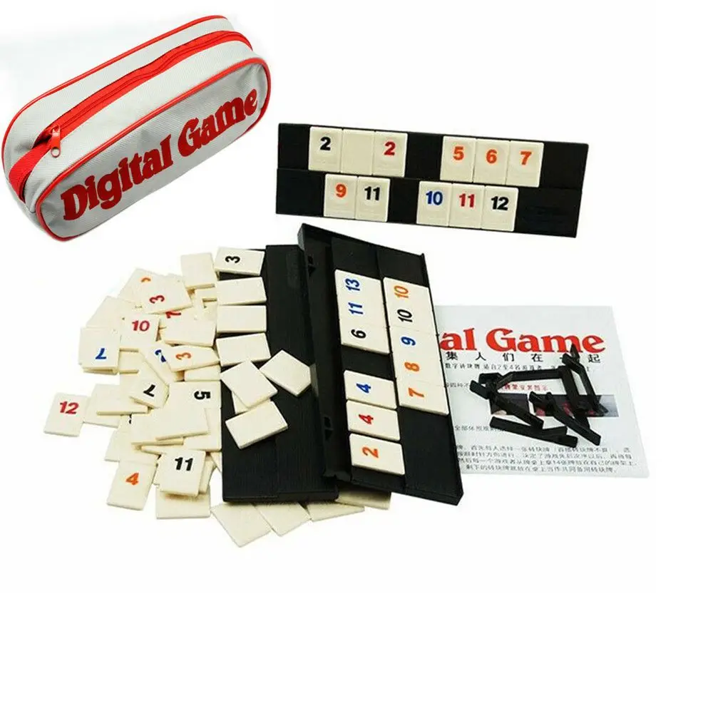 

New Israel Fast Moving Rummy Tile Classic Board Game 2-4 People Israel Mahjong Digital Game Table Games Party Game Portable Bag