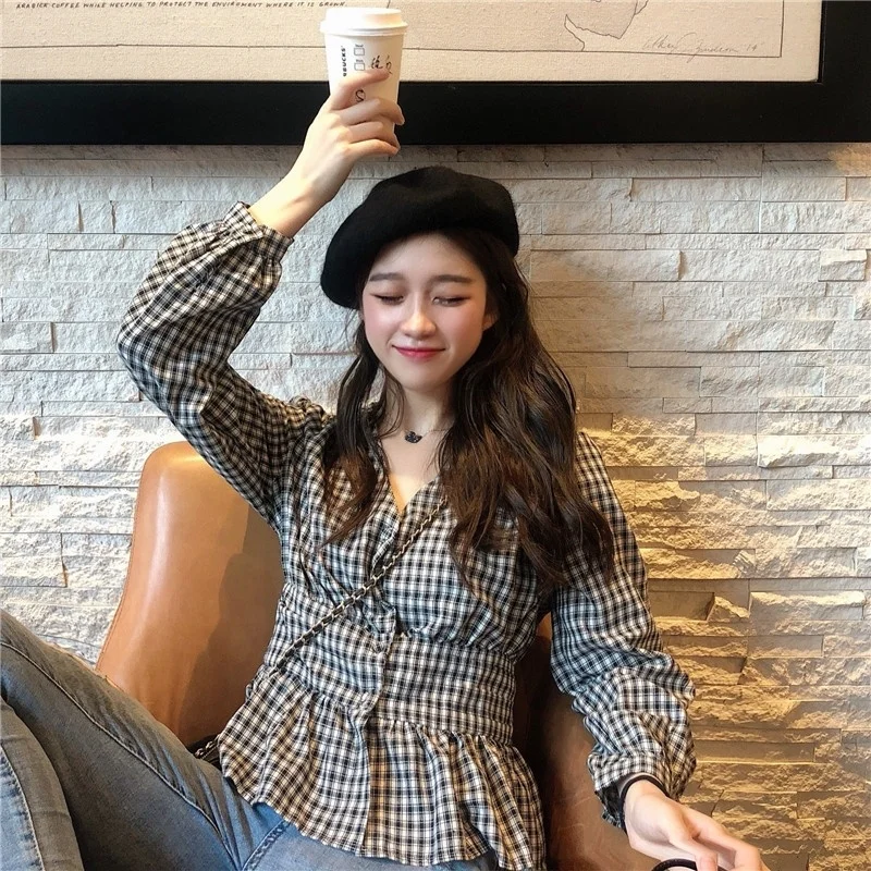 

Skirt Shirt Waist-tight Style Salt Women's Fashionable Clavicle Top Spring Hepburn Style Slimming Scheming Rac