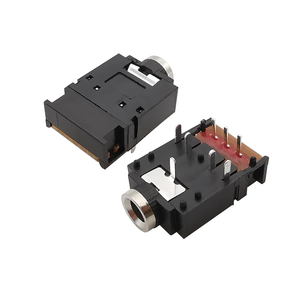 10 шт. PJ-307 PJ307 3,5 мм аудио стерео разъем 3,5 двухканальный разъем для наушников 8-контактный с переключателем