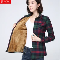 2021 winter new womens warm shirt coat casual fleece velvet plus thicke tops brand good quality woman clothes outerwear