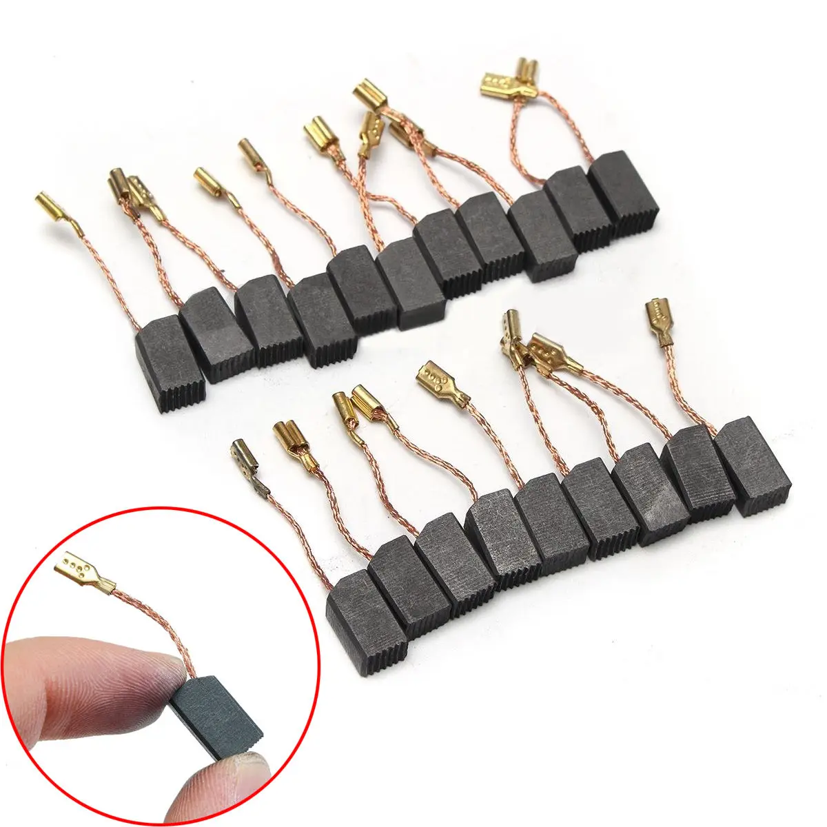 

20 pcs 6*8* 15mm Carbon Brushes for Electric Motor Drill Angle Grinder