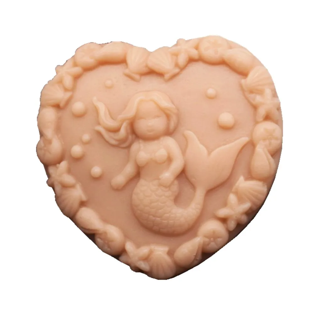 Дизайн русалки силиконовая форма для мыла в форме сердца ароматизированного