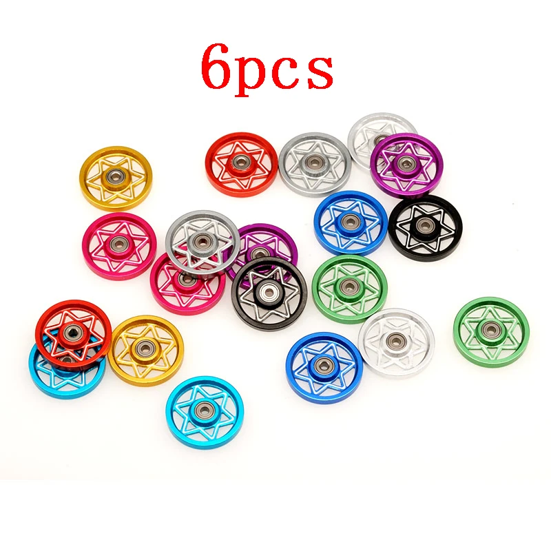 6 шт. 19 мм направляющие колеса из алюминиевого сплава ролики шести звезд типа