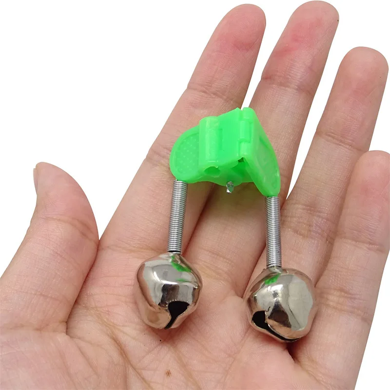 5PCS Fishing Rod Alarm Dual Alert Bells Ring Bite Accessory on Green Red | Спорт и развлечения