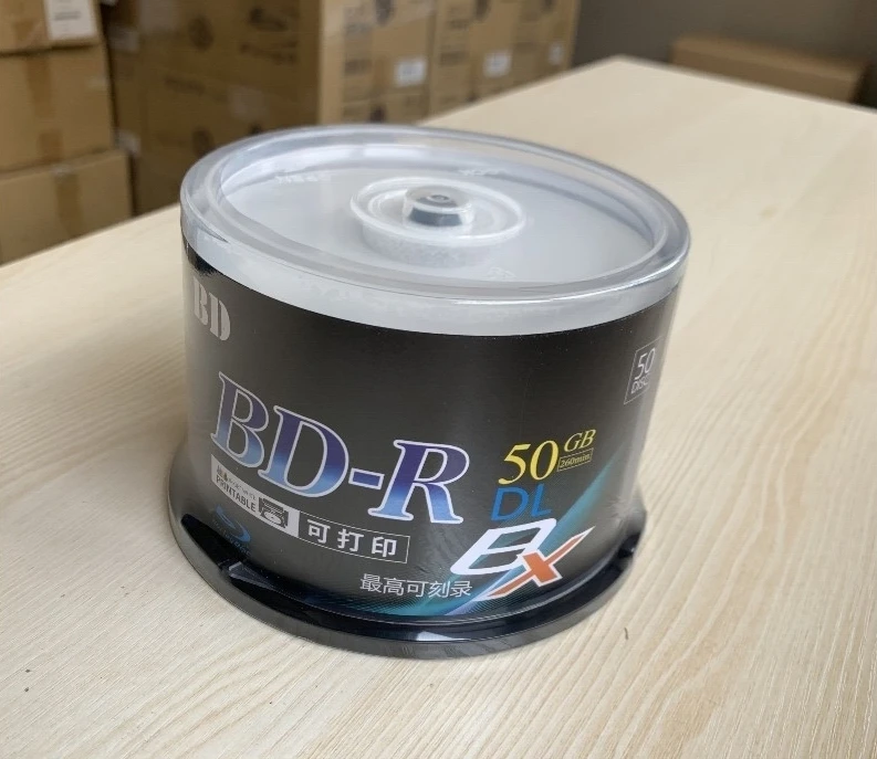 free shipping  Ritek blue ray Disc BD-R 50GB bluray DVD BDR 50g inkjet Printable 8X  50pcs/lot