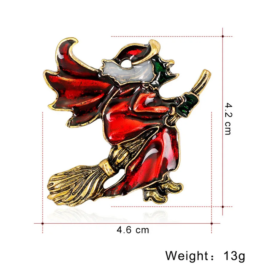 Женская брошь в форме летящей швабры булавка ведьмы Ювелирное Украшение