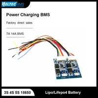 car start power charging bms 3s 4s 5s 7a 14a 18650 bms li ionlifepo4 battery protection board