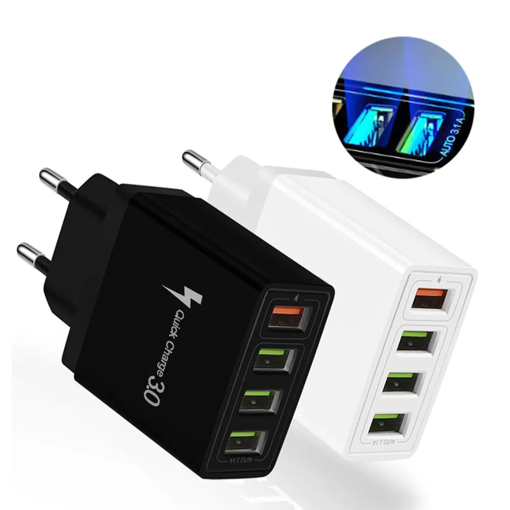 3а Быстрая зарядка 3,0 USB зарядное устройство ЕС США настенный мобильный телефон зарядное устройство адаптер для iPhone Быстрая зарядка для Xiaomi samsung huawei