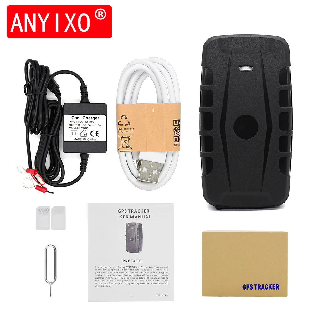 

TK918 GPS Tracker Car Long Standby Time GPS Locator Waterproof GPS Tracker Auto Magnet Voice Monitor Free Web APP PK TK905 TK915