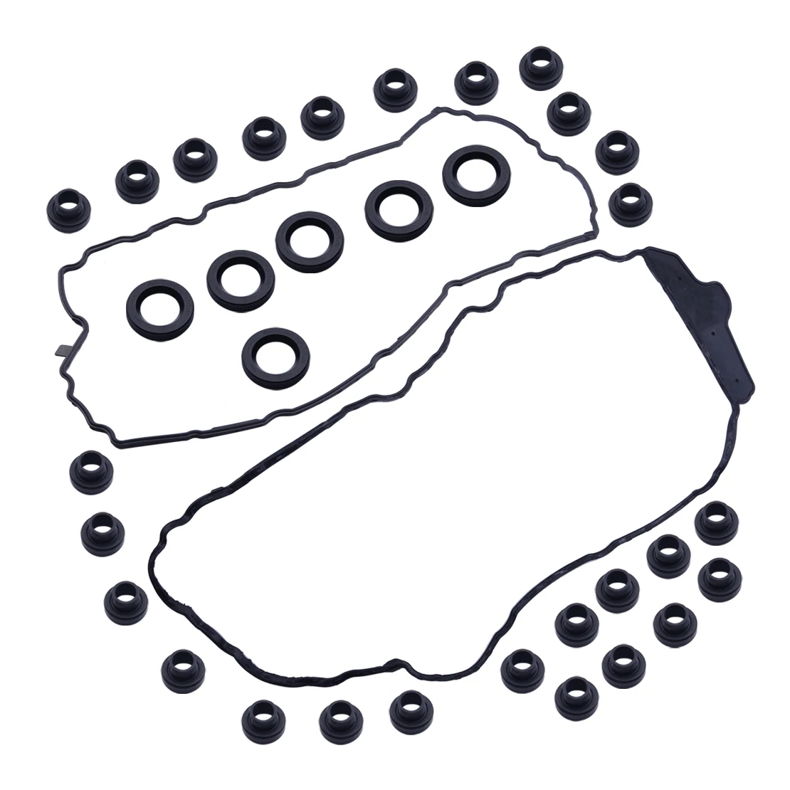 

1Set Black Car Rubber Valve Cover Gasket Fit For Buick Cadillac Chevrolet GMC Saturn SAAB VS 50808 R VS50808R VS50502