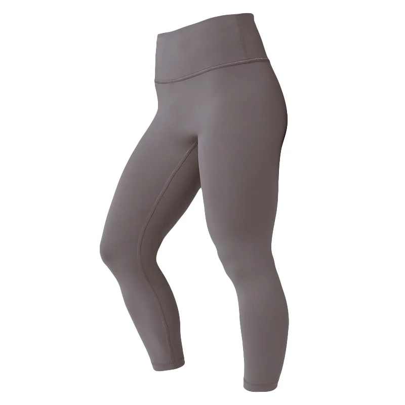

Lulu Women Align Pants Yoga High Waist Calf Length Double-Sided Stretch Fitness Push Up Tight Female Workout Leggings