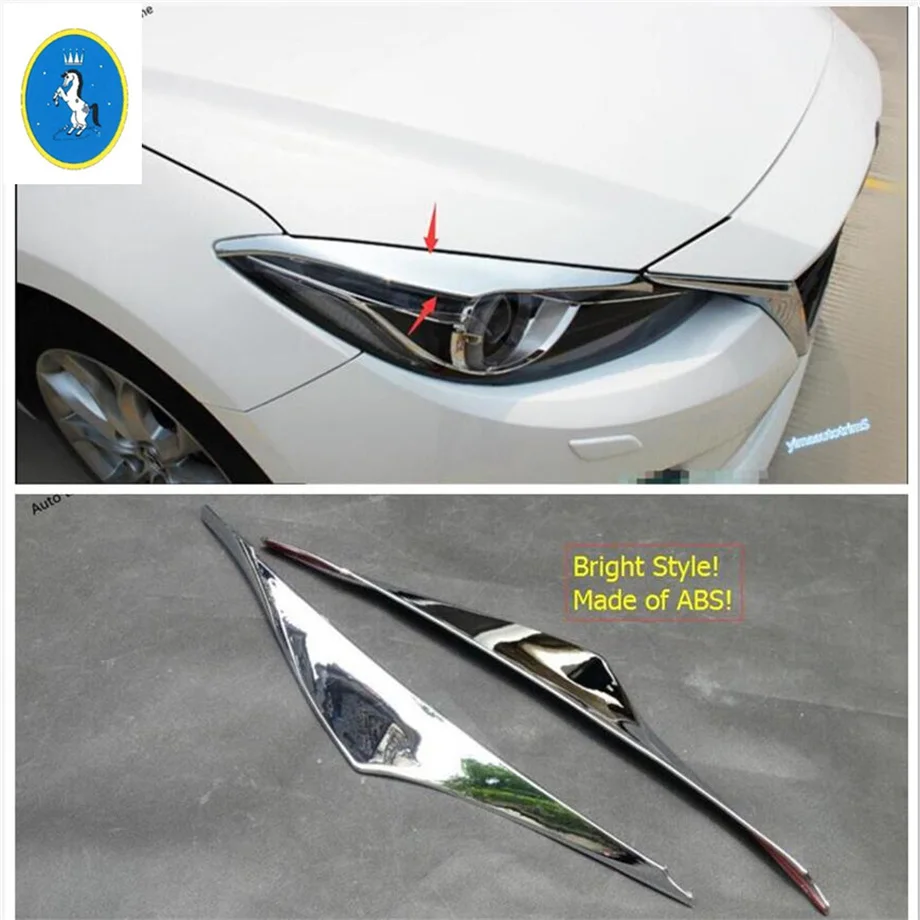 Yimaautotrims аксессуары для Mazda 3 хэтчбек седан 2014 2015 2016 передние фары лампы Крышка век