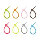 Самоблокирующийся силикона галстуком-бабочкой кабельные стяжки крепления с кольцом на бегунке молнии обертывания ремня кабель замок держатель проводов Органайзер эластичной резинкой Winde