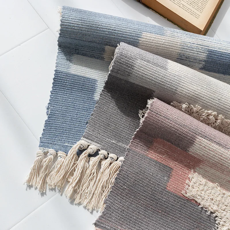 Alfombra ретро-ковер для гостиной спальни коврик ручной работы хлопок кисточки пряжа