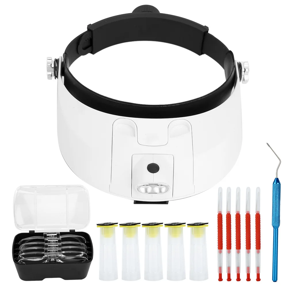 

Head-Mounted Double Layer LED Magnified Lens Bee Grafting Tools Set Queen Cell Cup for Beekeeping Equippment