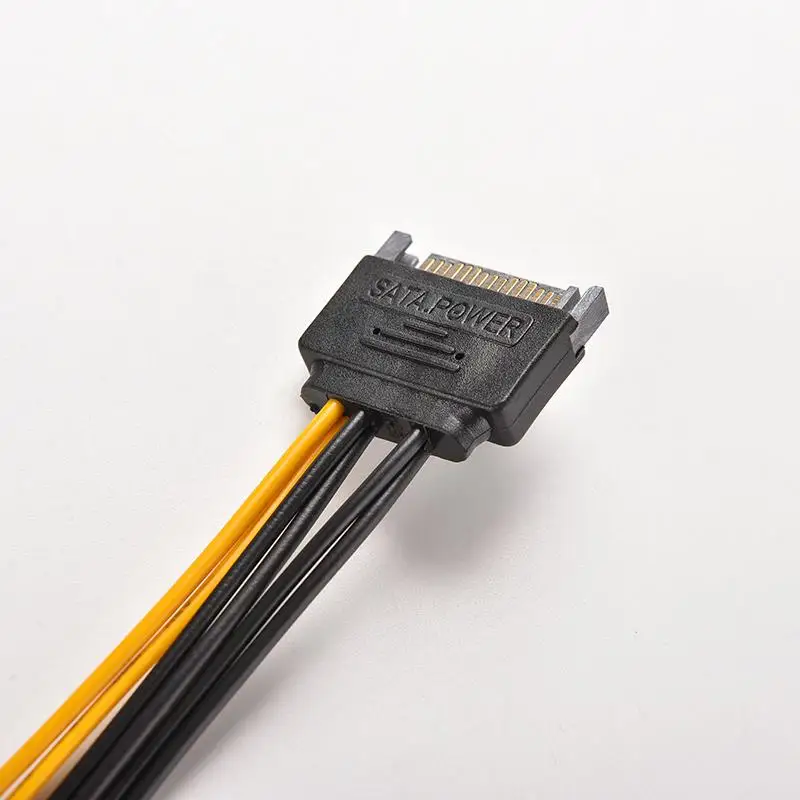 1 шт. SATA 15 Pin штекер ATX 6 PCI-Express PCI-E Видеокарта адаптер питания кабель подключения