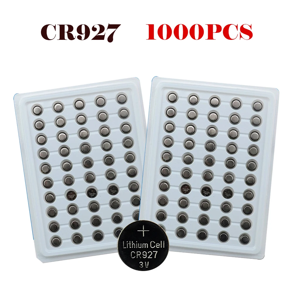 

CR 927 30mAh Battery 1000pcs 927 DL927 BR927 CR927-1W ECR927 5011LC KCR927 LM927 3V Lithium Li-Ion Button Coin Cells Batteries