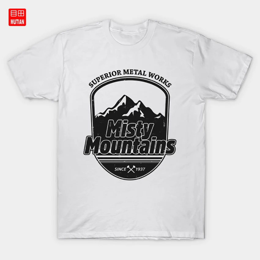 Футболка с изображением туманных гор толькиена карликовая смесь хоббит туманные