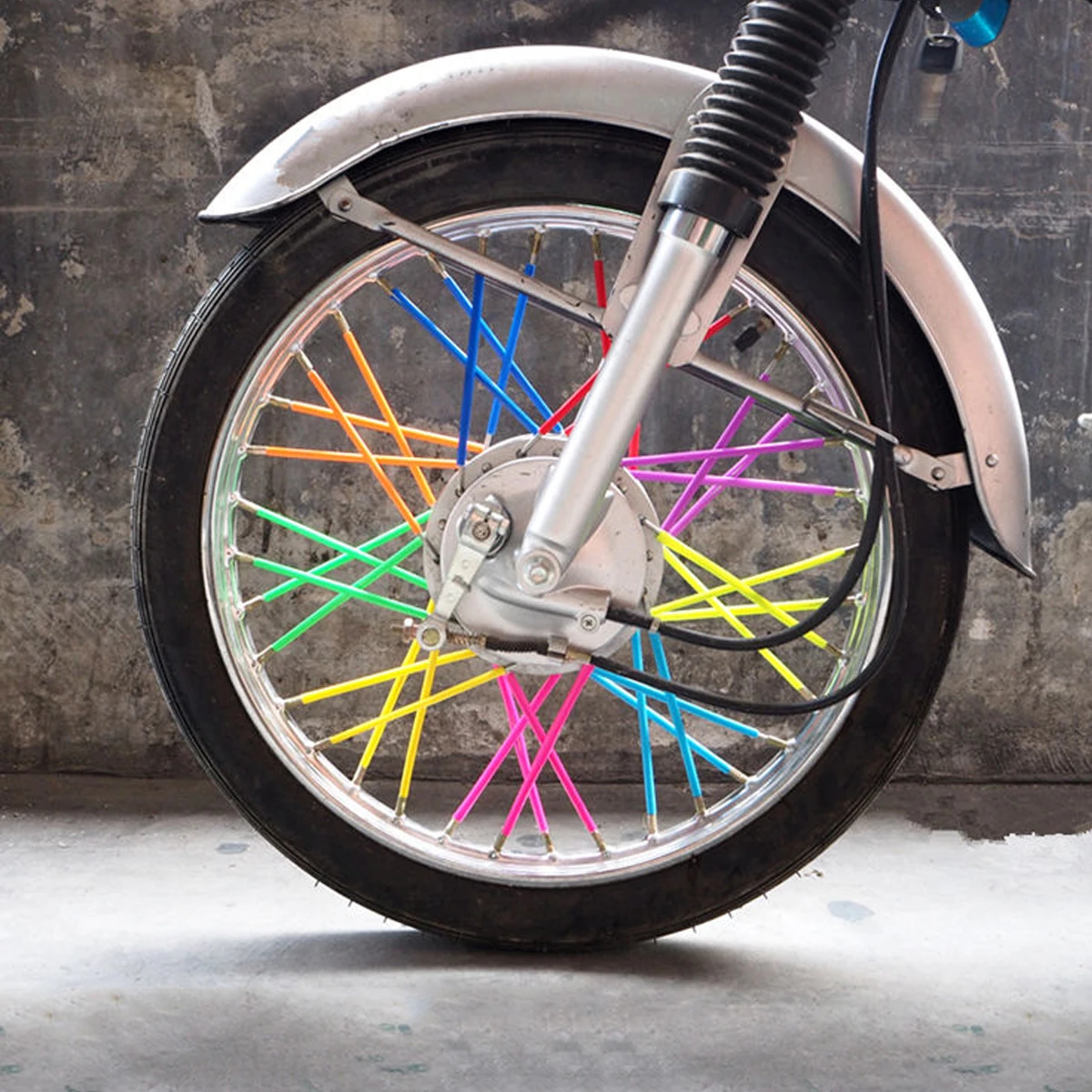 72 шт. протектор спиц для велосипедных колес цветные Чехлы мотоциклетных ободов