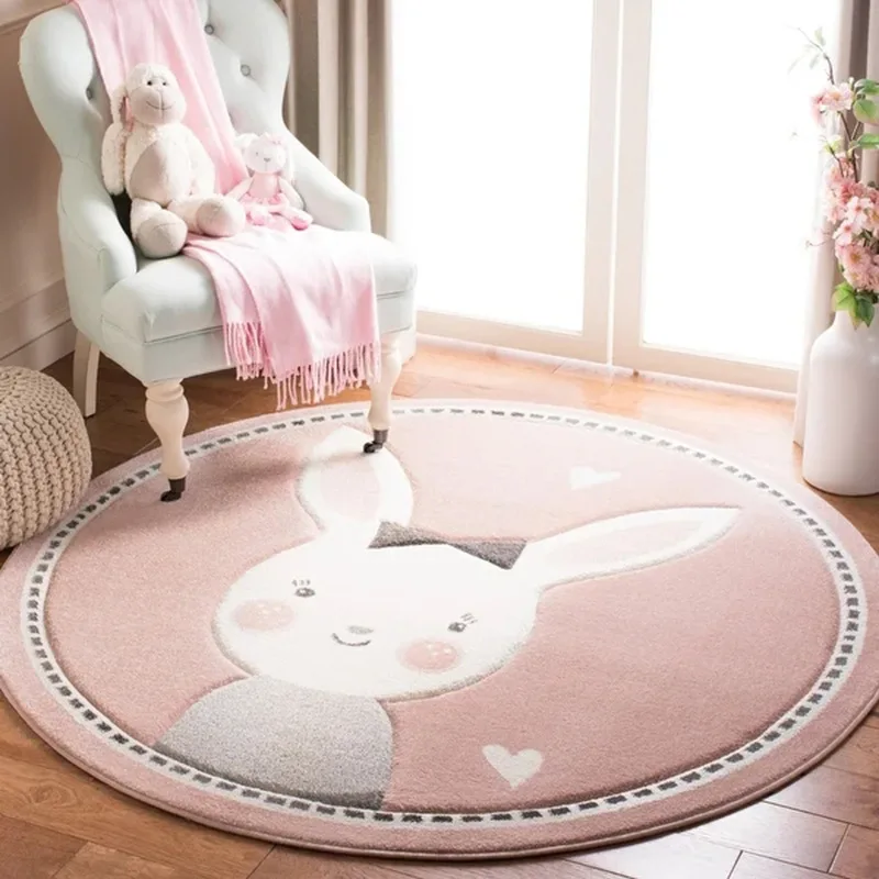 

Children's Cartoon Mats Baby Play Mats Round Carpet Play Mats Newborn Photography Props Living Room Bedside Floor Mats Carpet